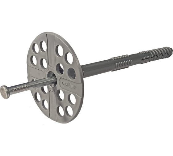 Изображение товара Дюбель гриб Daxmer для теплоизоляции с металлическим гвоздем IZМ 10х180, 50шт 00000346425