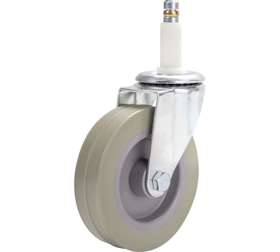 Изображение товара Колесо для уборочной тележки с штоком без резьбы (4 шт; 99 мм) BRABIX 605381