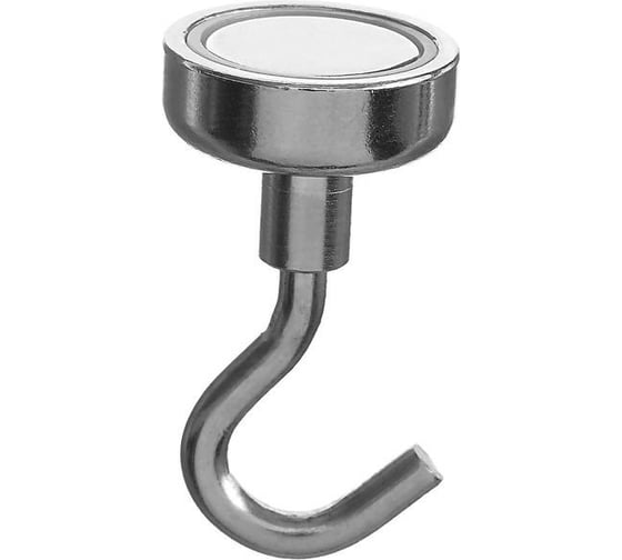 Изображение товара Неодимовый магнит с крючком для авто Cartage диаметр 20 мм, сцепление 8 кг 5180112