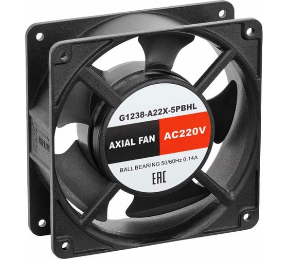 Изображение товара Осевой вентилятор SILART 120x120x38, 220 VAC, подшипник качения G1238-A22X-5PBHL