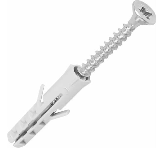 Изображение товара Дюбель нейлоновый распорный НП с шурупом потай для крепления в бетон и кирпич 8х160 мм, 20 шт. ARNO INDUSTRIES AG1100816060N40