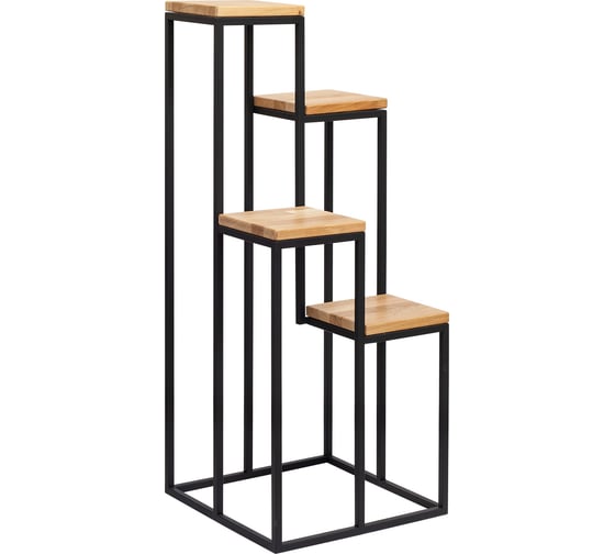 Изображение товара Столик-подставка под 4 кашпо для цветов GreenWeen TORI черный GW-T4-B-100