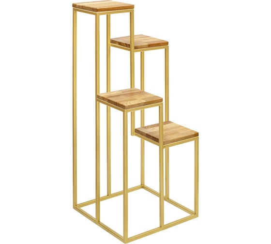 Изображение товара Столик-подставка под 4 кашпо для цветов GreenWeen TORI золотой GW-T4-G-100