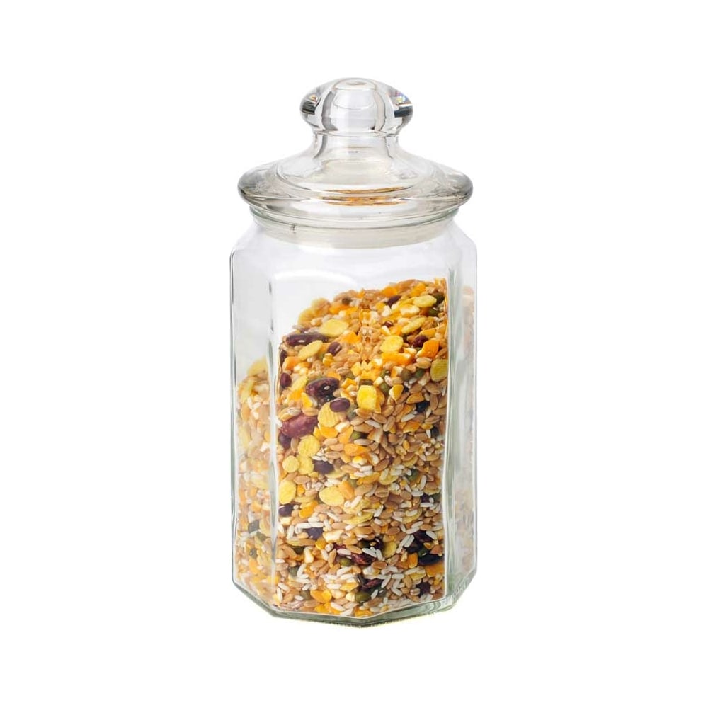 Стеклянная банка для сыпучих продуктов Mallony банка стеклянная attribute jar fleur abf100w 250мл