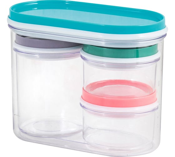Изображение товара Универсальный набор банок для хранения Рыжий кот SB-1 4 шт пластик 00 3052