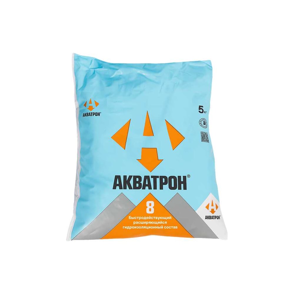 Изображение товара Сухая гидроизоляционная смесь АКВАТРОН -8 5 кг для бетона и камня