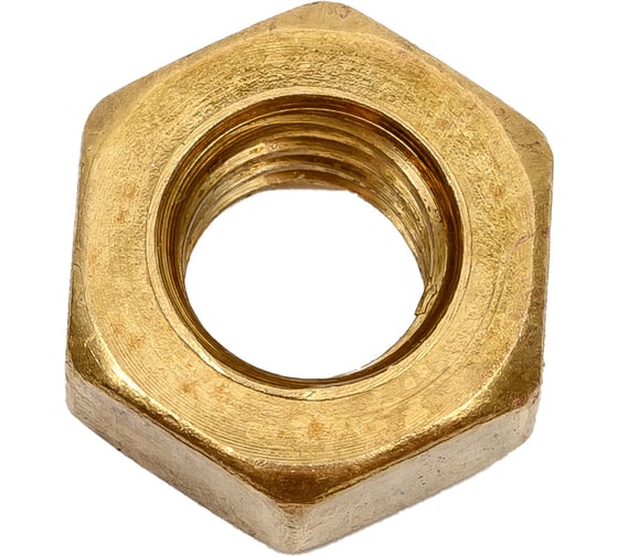Изображение товара Шестигранная гайка DINFIX DIN 934, латунь, М10, 4 шт. 00-00001727