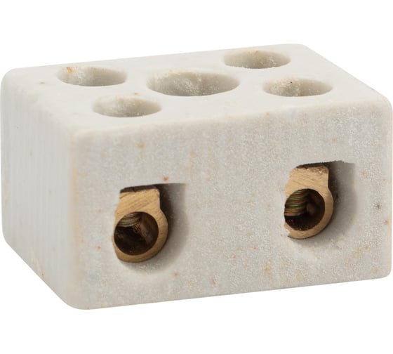 Изображение товара Керамическая винтовая клемма REXANT 2 пары 10 мм2 с крепежным отверстием 100 шт 07-6222