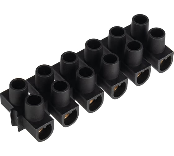 Изображение товара Винтовая клеммная колодка REXANT KВ-10 4-10мм2 10А 12 пар полипропилен черный 07-5010-2-7