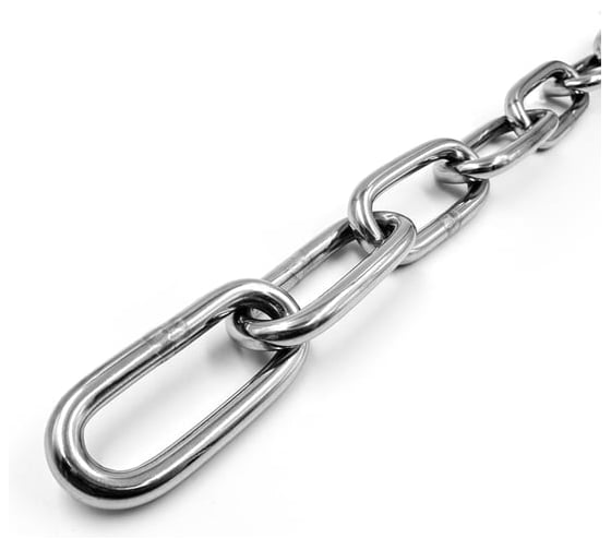 Изображение товара Цепь длиннозвенная для подвеса и крепления грузов DIN 763 сталь оцинкованная 6 мм, 1 шт. ARNO INDUSTRIES AFN300600030A07