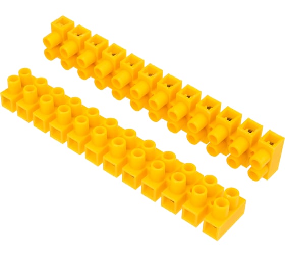 Изображение товара Винтовая клеммная колодка REXANT KВ-14 6-14мм2 20А 12 пар полиэтилен желтый 10 шт 07-5014-3