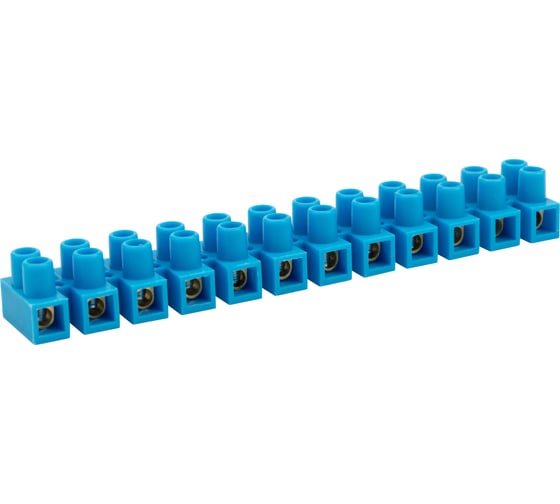 Изображение товара Винтовая клеммная колодка REXANT KВ-14 6-14мм2 20А 12 пар полиэтилен синий 10 шт 07-5014-4