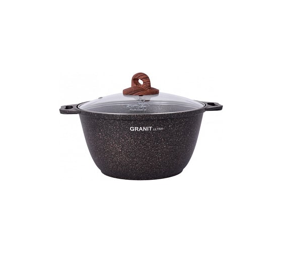 Изображение товара Кастрюля Kukmara линия Granit ultra original 4 л со стеклянной крышкой антипригарное покрытие ТП9312 кго42а