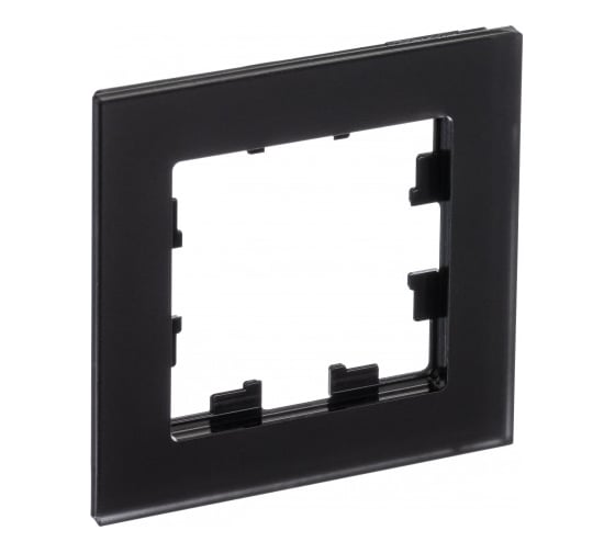 Изображение товара 1-местная рамка Systeme Electric AtlasDesign NATURE матовое стекло черный ATN331001
