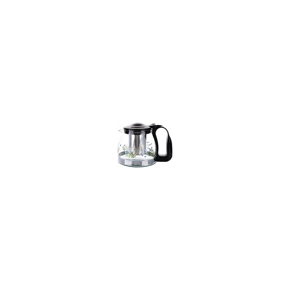 Заварочный чайник BONJART, цвет прозрачный/черный ТП9893 - фото 1