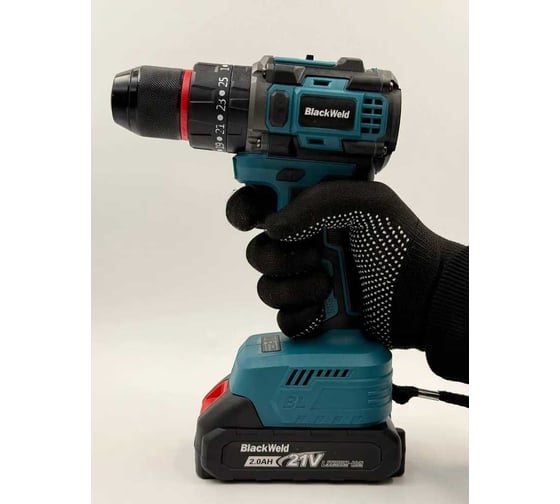 Изображение товара Бесщеточная аккумуляторная дрель-шуруповерт BlackWeld JZ02-10-2Y 21V 2.0Ah 150177