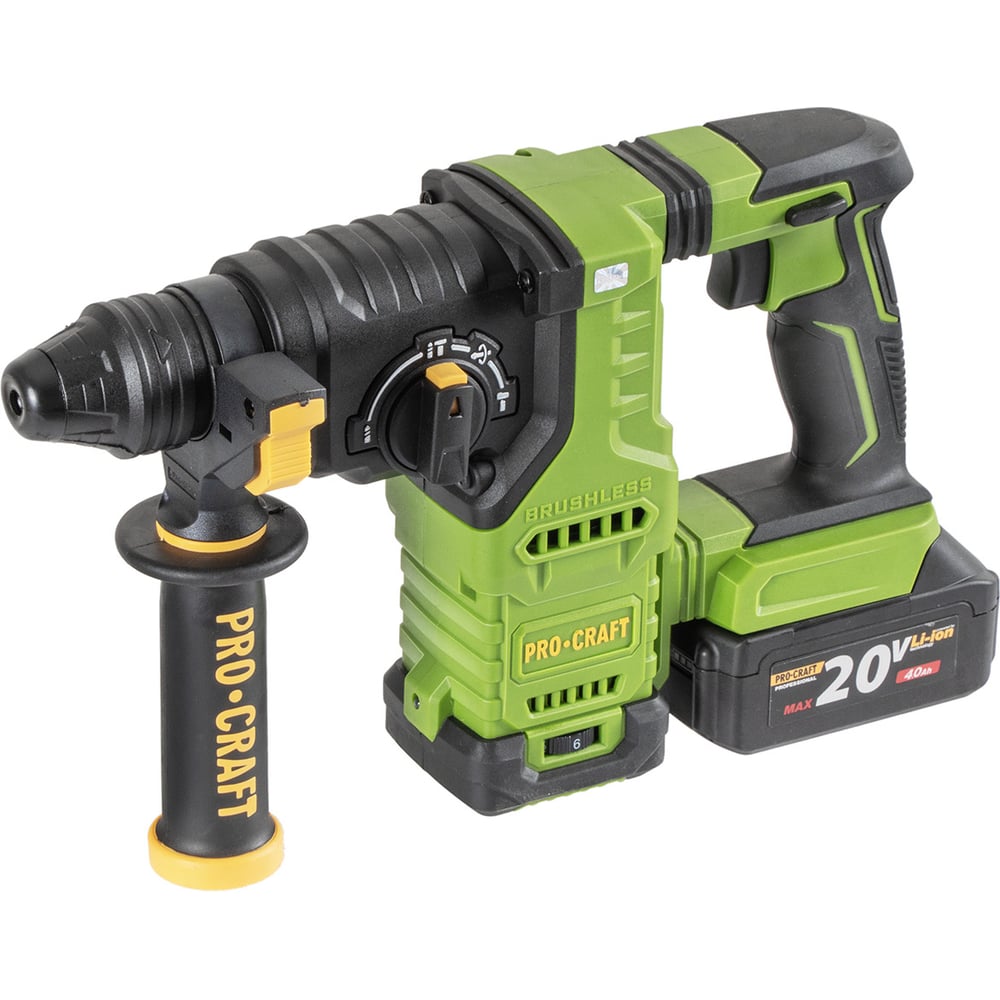 Изображение товара Перфоратор аккумуляторный бесщеточный Procraft PHA30 20В 2,8 Дж (АКБ 4Ач+ЗУ) PHA30-1B