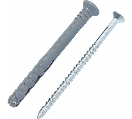 Изображение товара Дюбель РМЗ с шурупом потай для крепления в стенах и бетоне 6х60 мм, 125 шт. ARNO INDUSTRIES AG1100606061A05