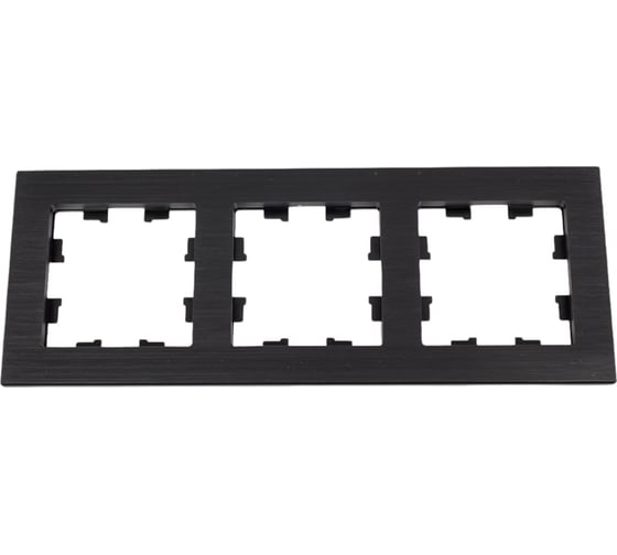 Изображение товара 3-местная рамка Systeme Electric AtlasDesign NATURE металл оникс ATN312303