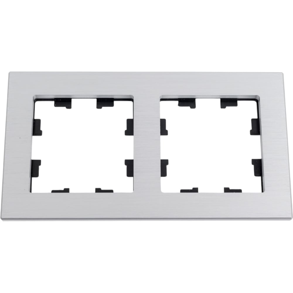 Изображение товара 2-местная алюминиевая рамка AtlasDesign NATURE для кабель-каналов серебристая