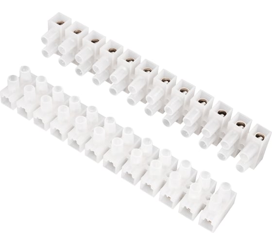 Изображение товара Клеммная винтовая колодка REXANT KВ-35 10-35мм2 80А 12 пар полиэтилен белый 10 шт 07-5035