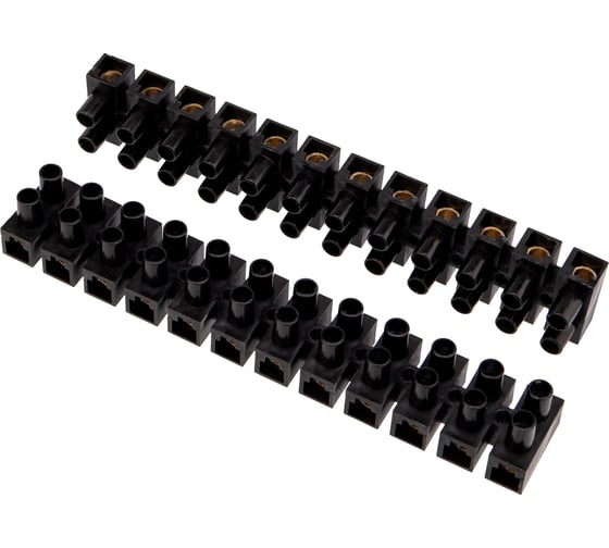 Изображение товара Клеммная винтовая колодка REXANT KВ-35 10-35мм2 80А 12 пар полипропилен черный 10 шт 07-5035-2