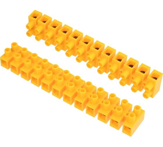 Изображение товара Клеммная винтовая колодка REXANT KВ-25 10-25мм2 60А 12 пар полиэтилен желтый 10 шт 07-5025-3