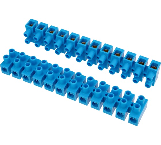Изображение товара Клеммная винтовая колодка REXANT KВ-25 10-25мм2 60А 12 пар полиэтилен синий 10 шт 07-5025-4