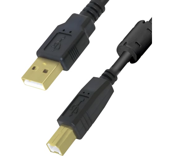 Изображение товара Профессиональный кабель 5bites EXPRESS USB2.0 AM-BM, ферритовые кольца, 1.8м UC5010-018A