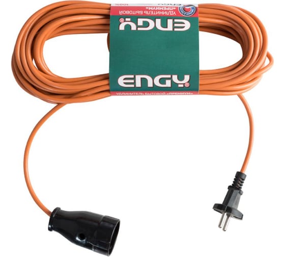 Изображение товара Удлинитель Engy Премиум 10 метров, 1 розетка, ПВС 2х0,75 186707