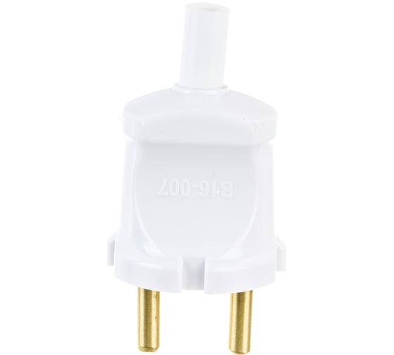 Изображение товара Прямая разборная белая вилка Volsten Sb2-P 16А модель В 16-007 14443