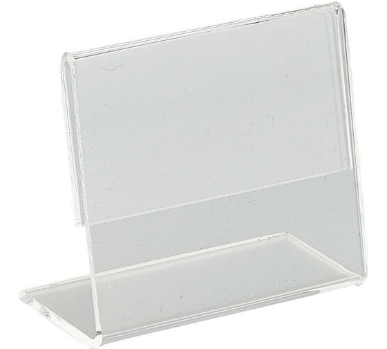 Изображение товара Ценникодержатель Megaposm 80x90 мм, прозрачный, пэт, 20 штук в упаковке ЦД.90.80.НК.0,5/20