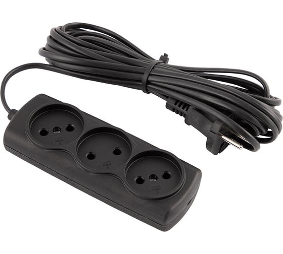 Изображение товара Удлинитель Engy Эконом 7 метров, 3 розетки, черный 186749