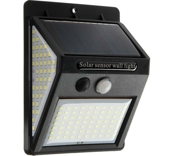 Изображение товара Уличный светильник с датчиком движения Luazon солнечная батарея 15 Вт 70+40+40 LED черный 5427494