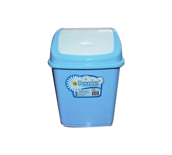 Изображение товара Контейнер для мусора Elf Plast Ромашка 10 л, ведро, с перекидным верхом ХТ199