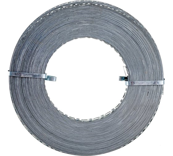 Изображение товара Лента перфорированная монтажная прямая для крепления и фиксации конструкций 12х0,7 мм, 25 м, оцинкованная ARNO INDUSTRIES AJМ00012073П599