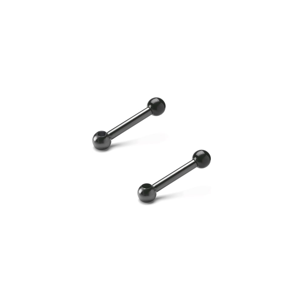 Изображение товара Ручка мебельная Elesa Ganter DIN 6337-80-B10-L черная сталь