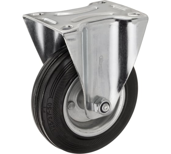 Изображение товара Колесо неповоротное Стелла-техник грузоподъемность 130кг, резина, усиленное, металл, 4102-125