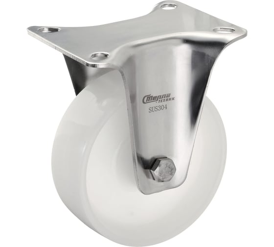 Изображение товара Колесо неповоротное Стелла-техник диаметр 100мм, грузоподъемность 220кг, полиамид, кронштейн из нержавеющей стали, 5902-100