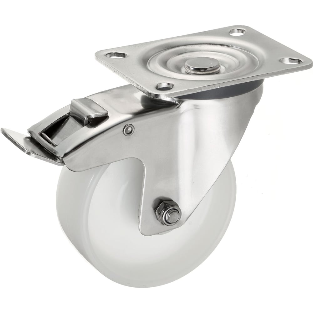 Изображение товара Поворотное промышленное колесо с тормозом 100 мм Стелла-техник