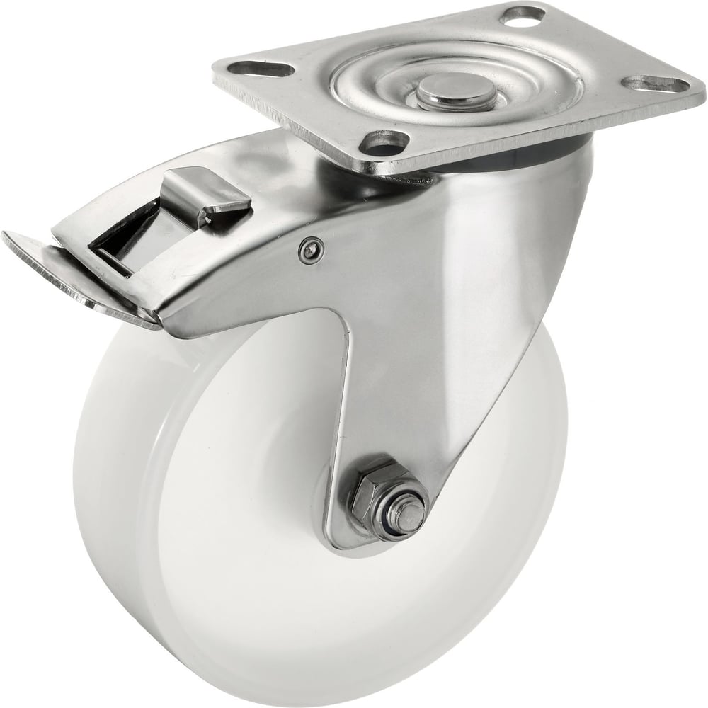 Изображение товара Поворотное колесо Стелла-техник с тормозом диаметр 125 мм грузоподъемность 280 кг