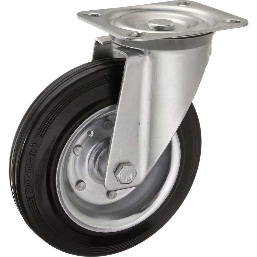 Изображение товара Поворотное колесо Стелла-техник грузоподъемность 230 кг резина металл модель 4101-200