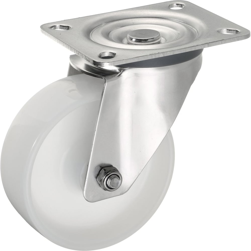 Изображение товара Колесо поворотное Стелла-техник диаметр 100мм, грузоподъемность 220кг, полиамид, кронштейн из нержавеющей стали, 5901-100