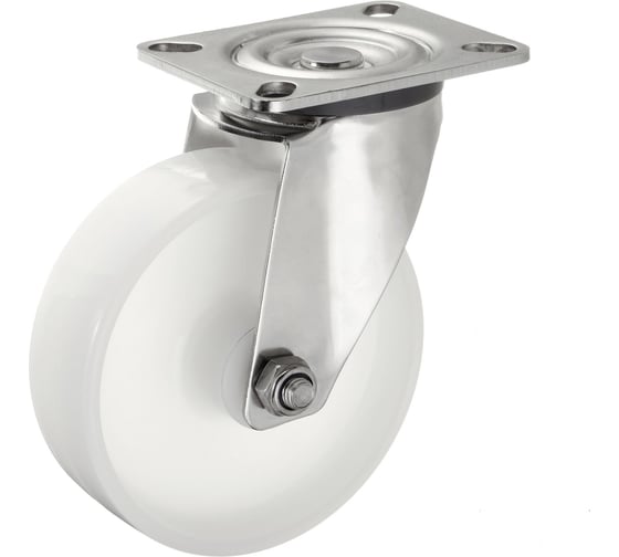 Изображение товара Колесо поворотное Стелла-техник диаметр 125мм, грузоподъемность 280кг, полиамид, кронштейн из нержавеющей стали, 5901-125
