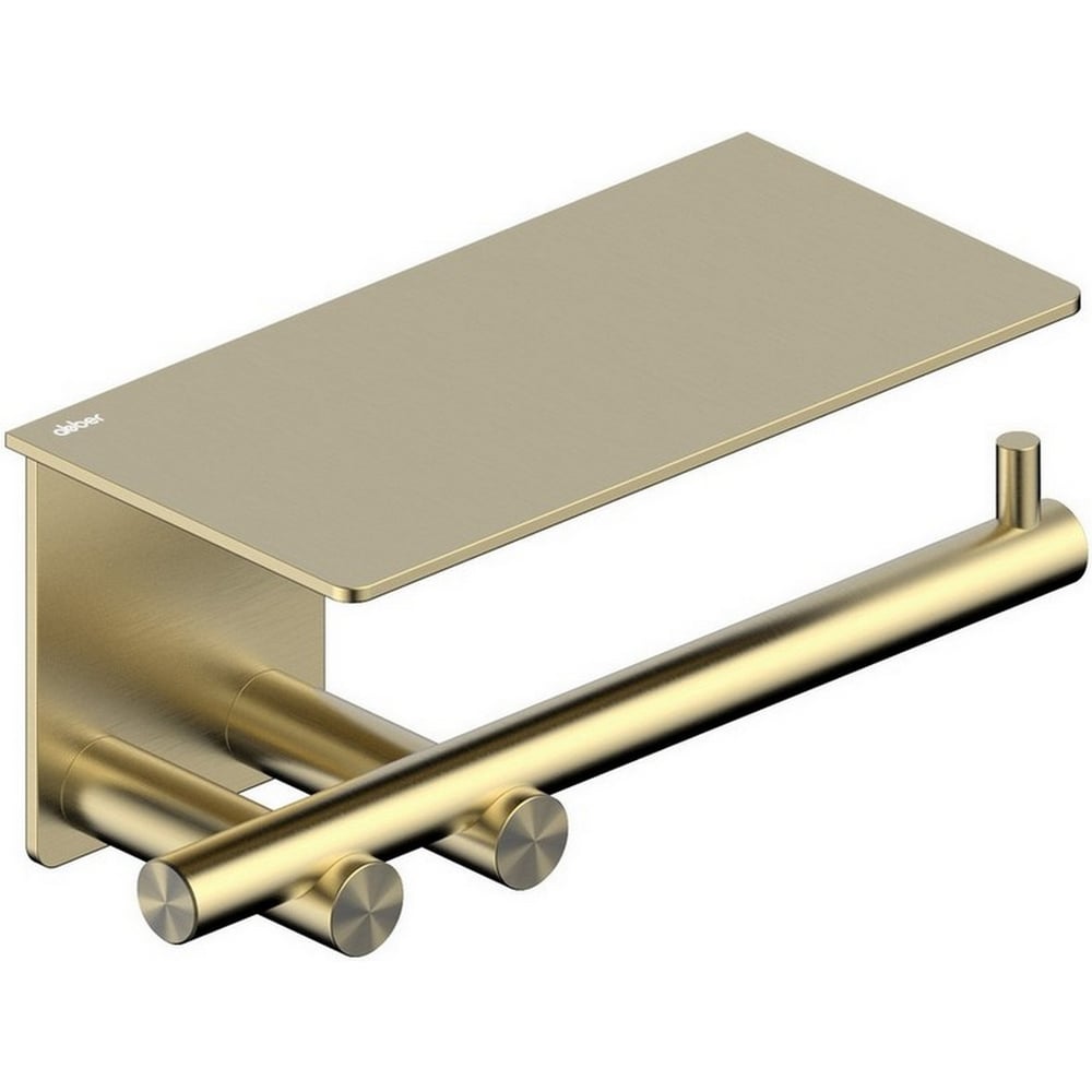 Изображение товара Бумагодержатель с полкой ABBER Osten 316 золото брашированное AA1830BG для ванной