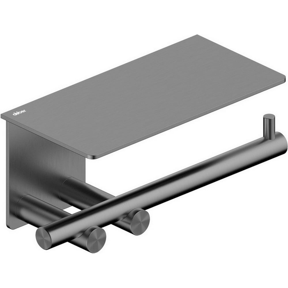 Изображение товара Бумагодержатель с полкой ABBER Osten 316 оружейная сталь дизайн