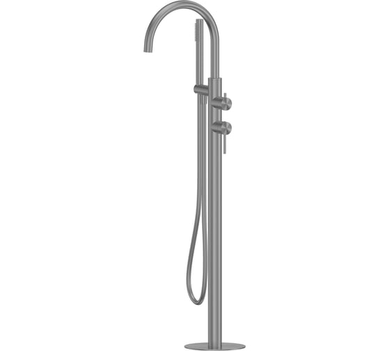 Изображение товара Смеситель ABBER Wasser Kreis 316 напольный для ванны, оружейная сталь брашированная AF8115BGG