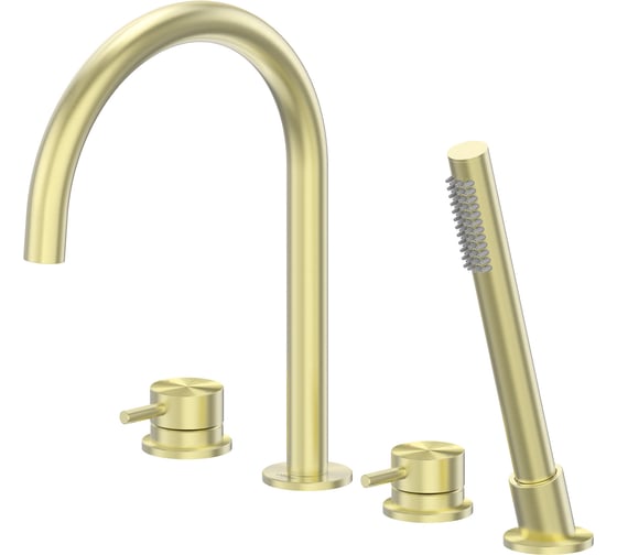 Изображение товара Смеситель ABBER Wasser Kreis 316 на борт ванны, золото брашированное AF8113BG