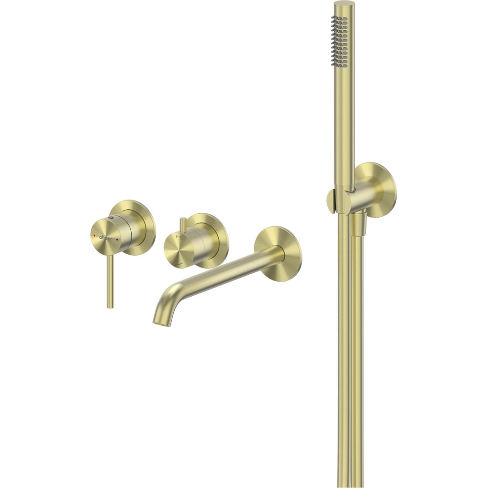 Изображение товара Современный скрытый смеситель для ванны ABBER Wasser Kreis 316 золото брашированное