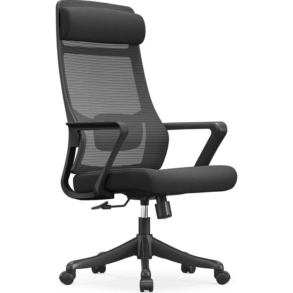 Изображение товара Компьютерное кресло GRAMBER модель D01 черное с регулируемыми подлокотниками и механизмом качания